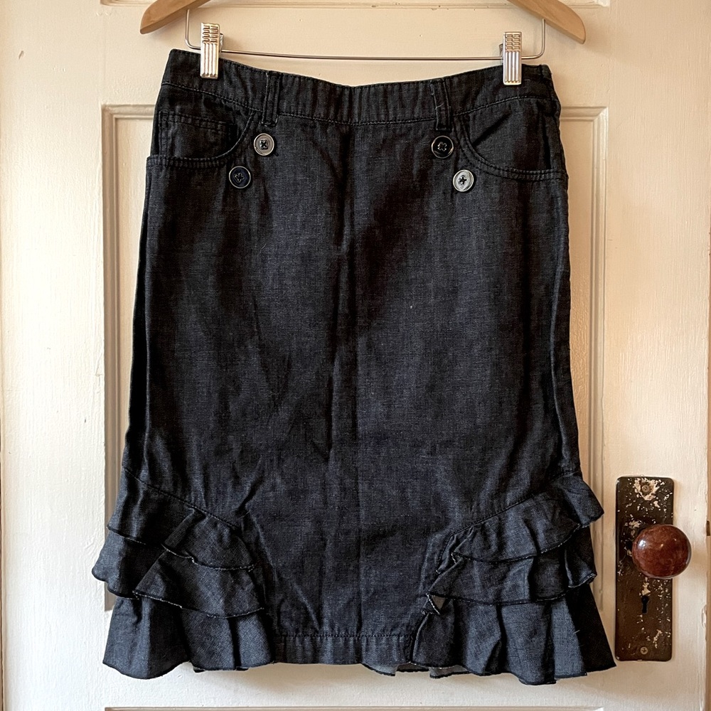 Anthropologie | Pilcro Ruffle Pencil Skirt - sz 6